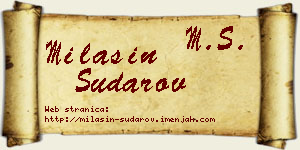 Milašin Sudarov vizit kartica